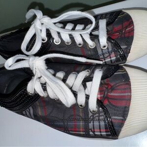 Coach Zorra A1408 Berry Plaid Signature C Lace-Up Sneakers